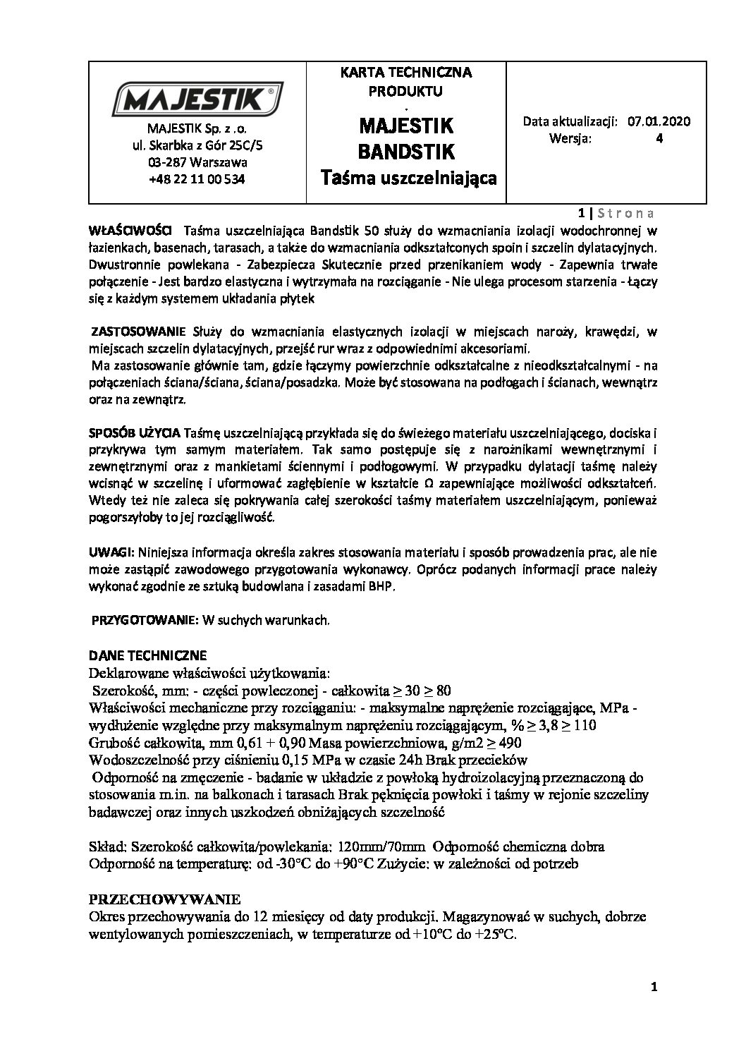 Bandstik Taśma Uszczelniająca - obrazek 3