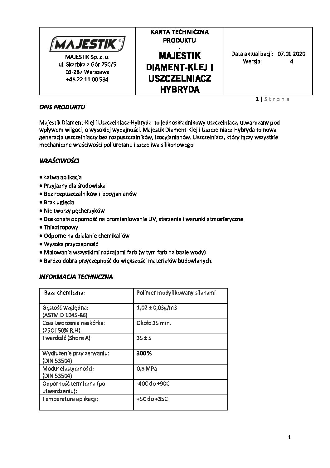 DIAMENT bezbarwny Klej i Uszczelniacz - obrazek 3