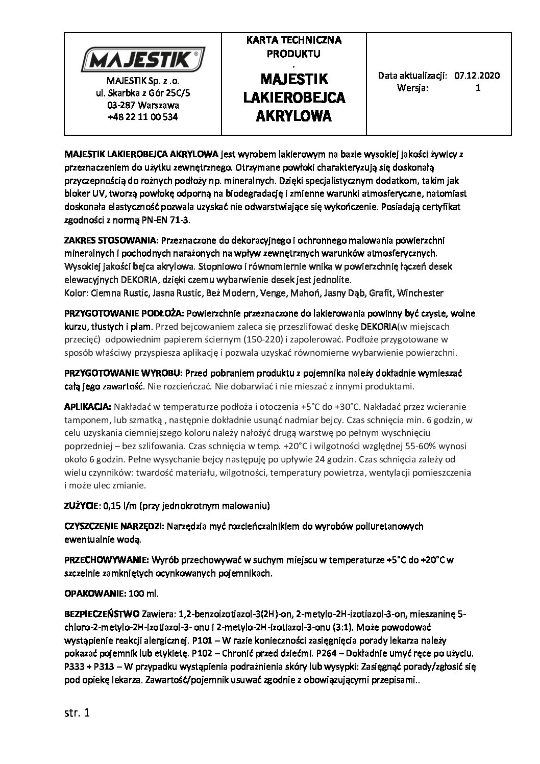 MAJESTIK LAKIEROBEJCA AKRYLOWA - obrazek 3