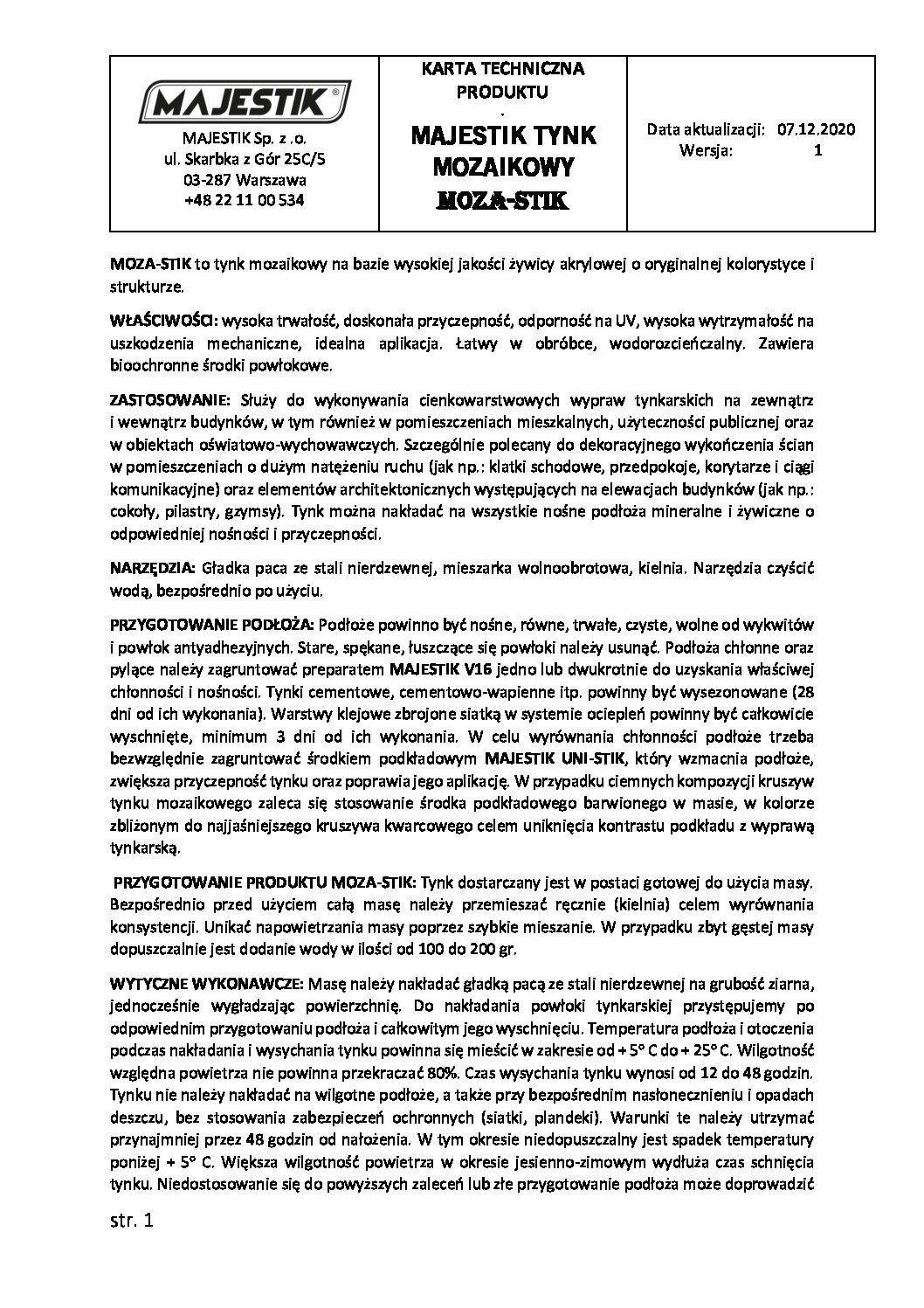 MAJESTIK MOZA-STIK Tynk Mozaikowy - obrazek 3