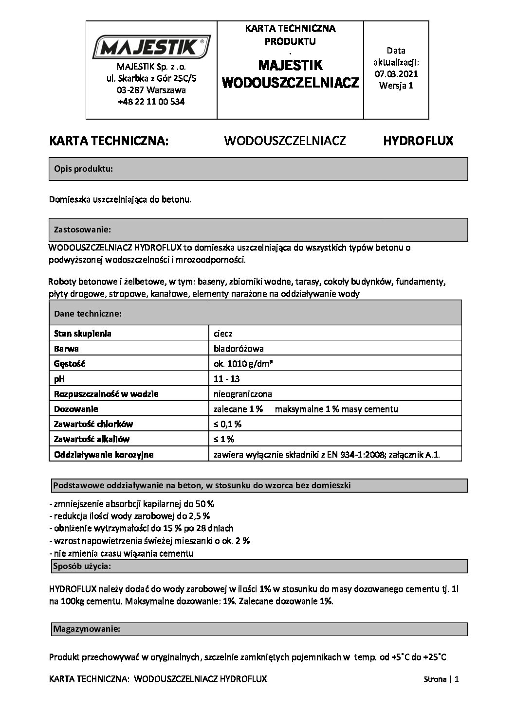 MAJESTIK Wodouszczelniacz - obrazek 3