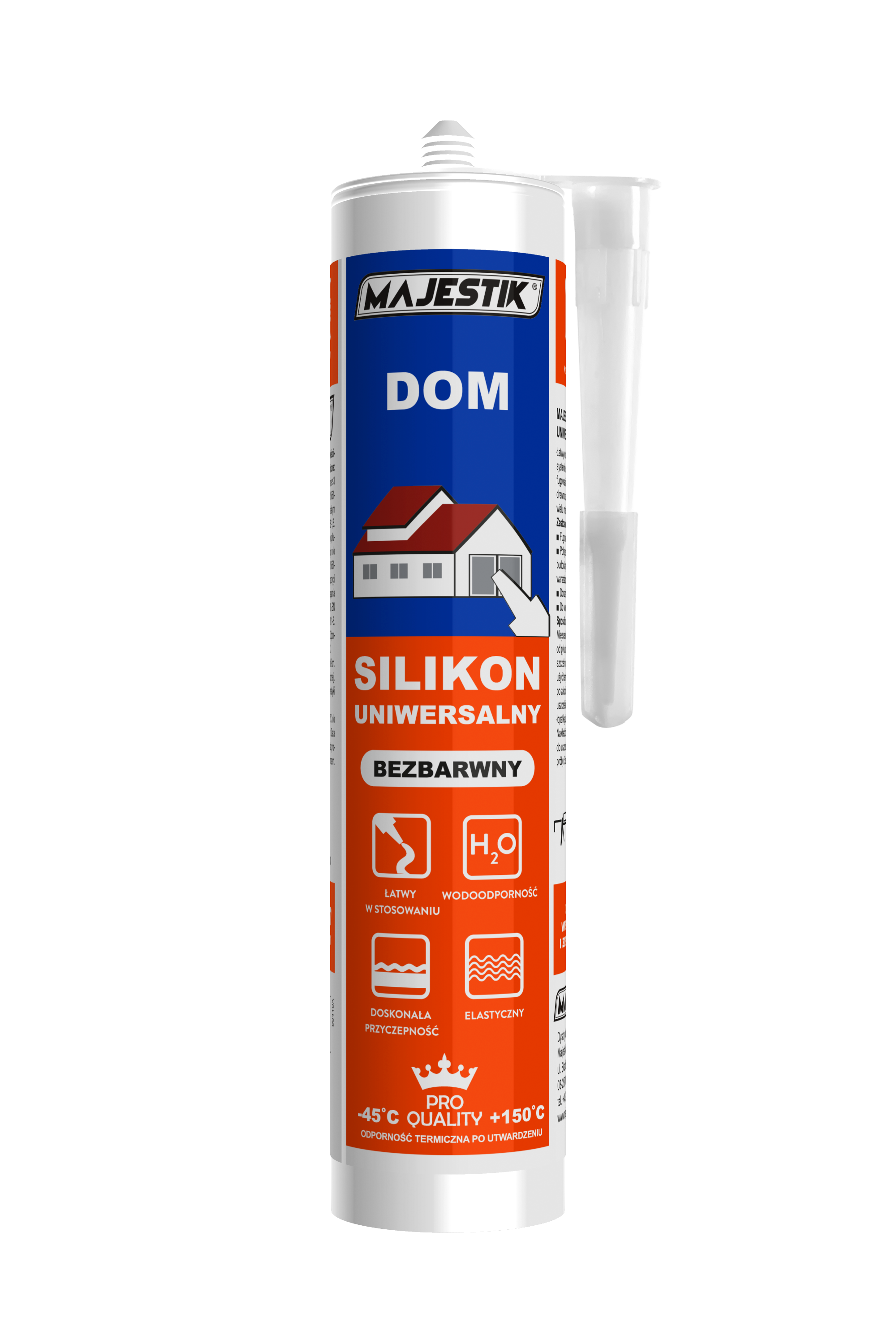 MAJESTIK Silikon Uniwersalny (Biały i Bezbarwny)