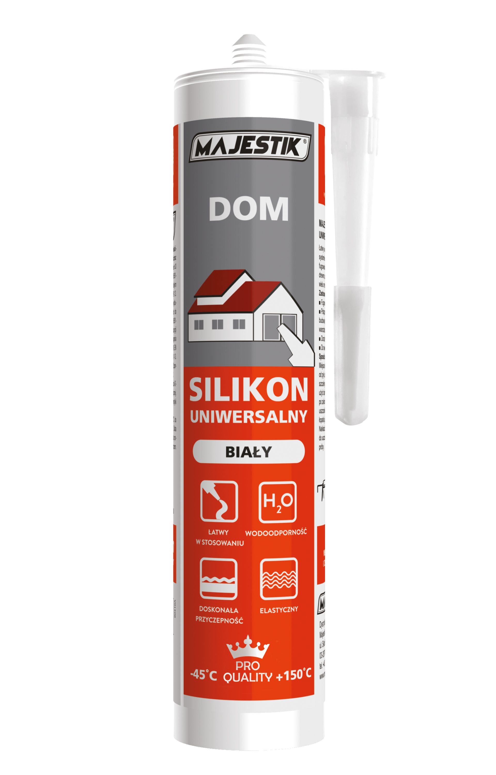 MAJESTIK Silikon Uniwersalny (Biały i Bezbarwny) - obrazek 2